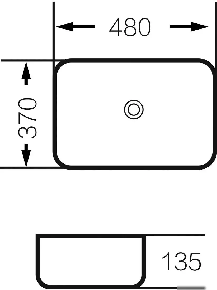 Умывальник Grossman GR-3016BBL (черный) - фото товара