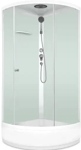 Душевая кабина Domani-Spa Simple 99 mid 90x90 (прозрачное стекло/белый) - предпросмотр изображения Душевая кабина Domani-Spa Simple 99 mid 90x90 (прозрачное стекло/белый) - изображение в каталоге