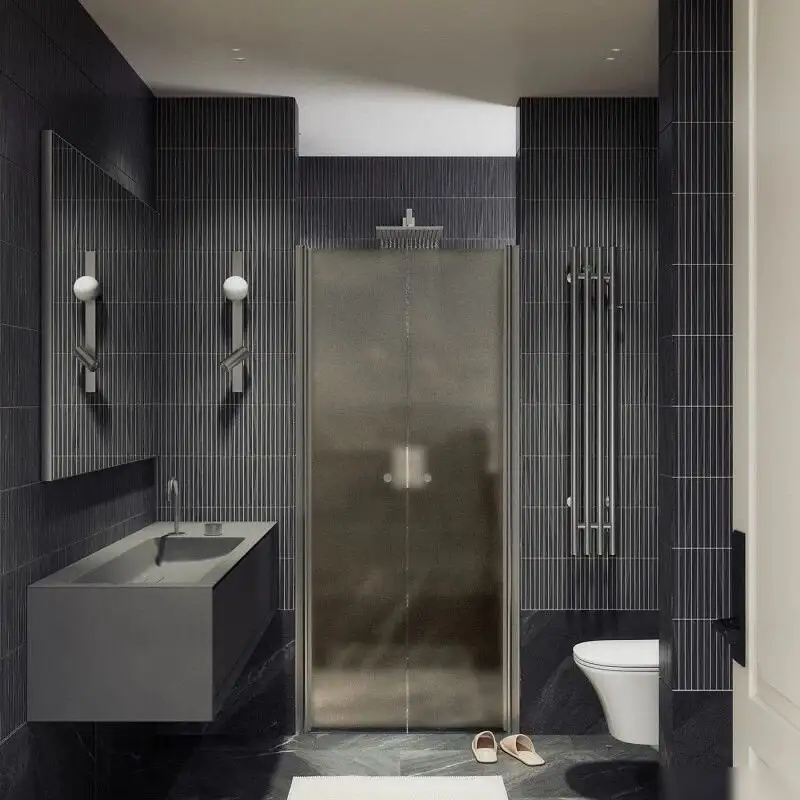 Душевая дверь MaybahGlass 198x120 MGD-428-5 (бронза матовая/хром матовый) - фото товара