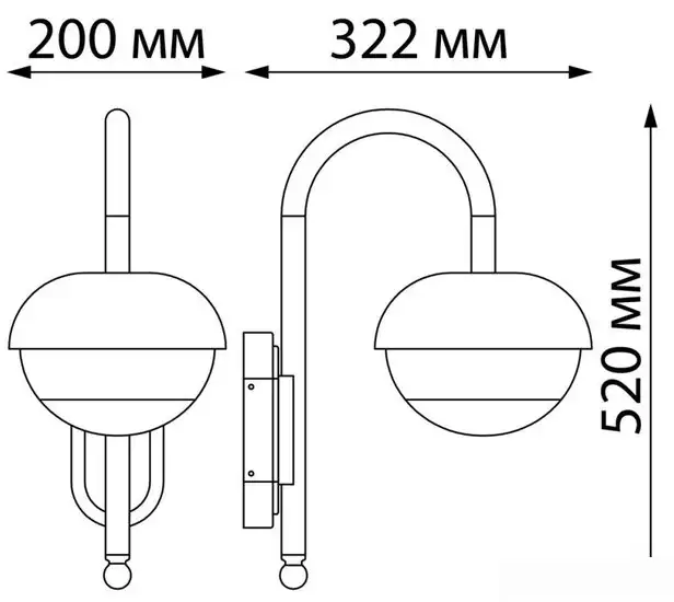 Уличный настенный светильник Novotech Acorn 370955 – фото товара