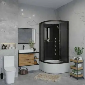 Душевая кабина Niagara NG-6508-14BKG 90x90x200 - изображение в каталоге