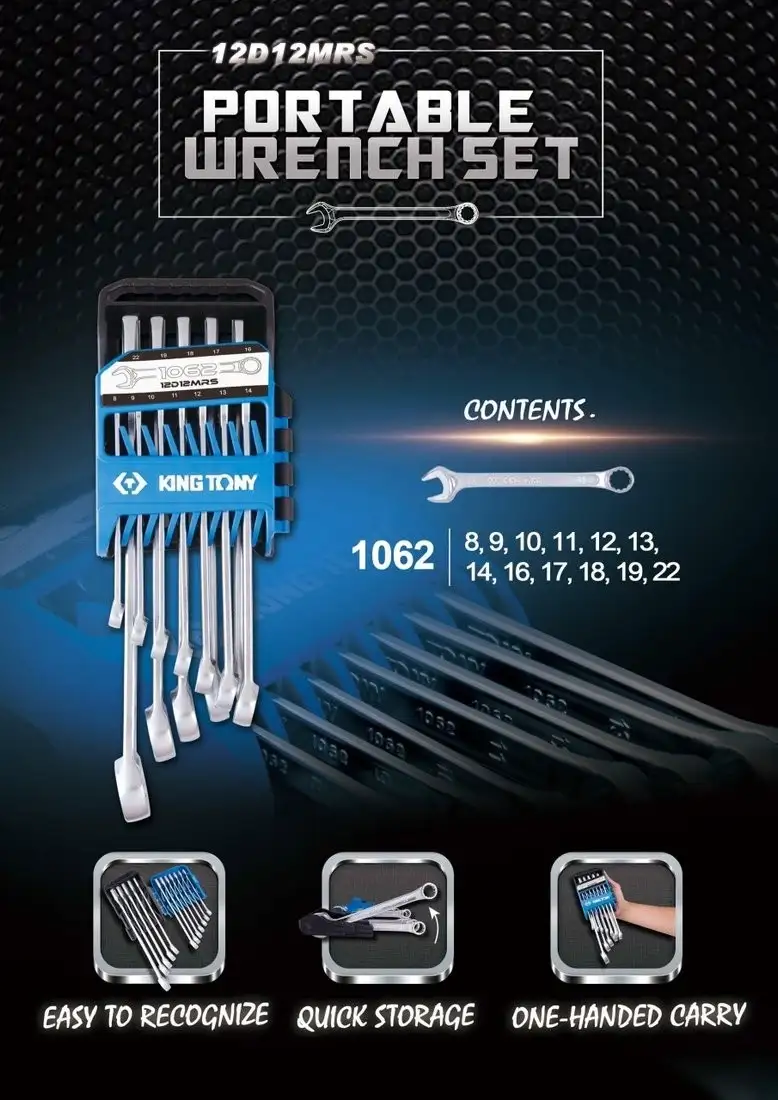 Набор ключей King Tony 12D12MRS (12 предметов) – фото товара