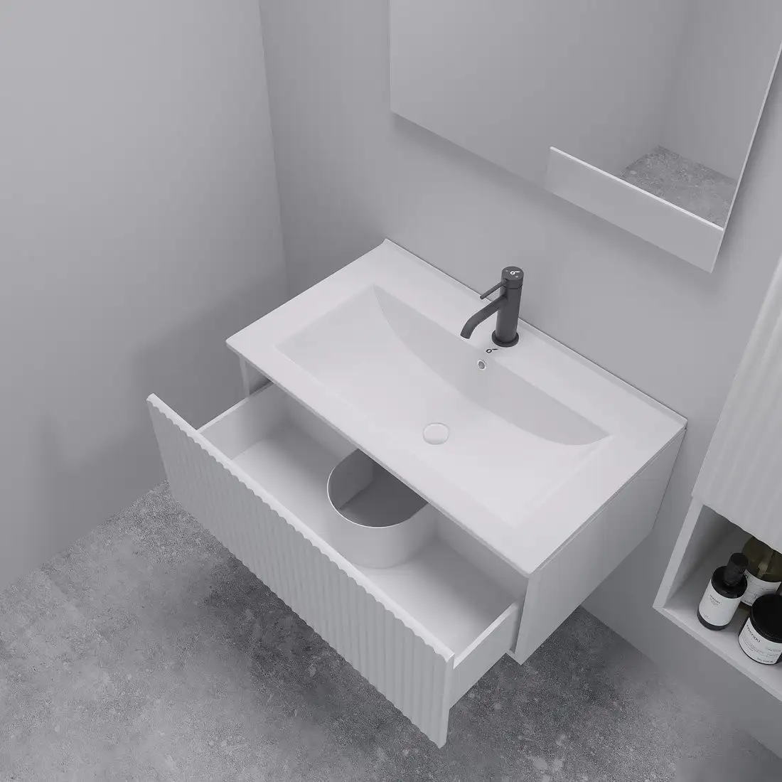 ЗОВ Тумба под умывальник Кито 100 K100LW0MFWPM (флавио белый) – фото товара