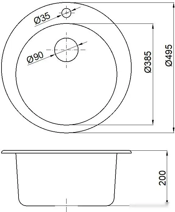 Кухонная мойка Marblan Orbi (серый) - фото товара