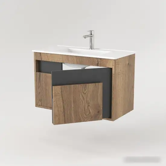 Дабер Тумба под умывальник 016 WeltWasser Deilbach 7517-80 Т16.8W.0.22 (дуб галифакс/серый) – фото товара