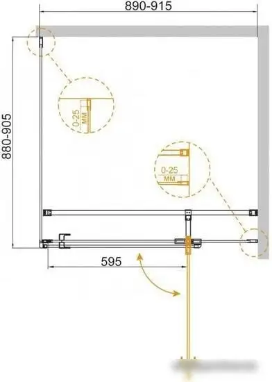 Душевой уголок Cezares VALVOLA-A-1-90-C-Cr - фото товара