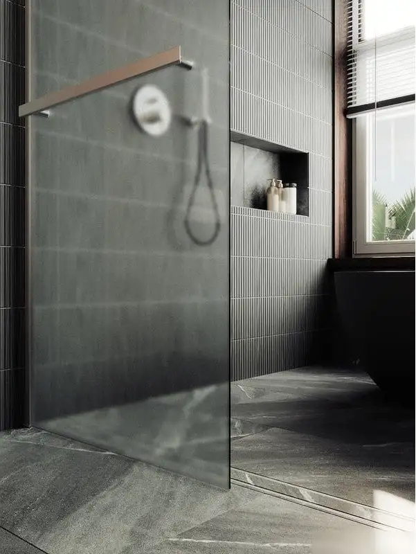 Душевая стенка MaybahGlass 109x195 MGD-713-5ш (сатин стекло/хром матовый) - фото товара