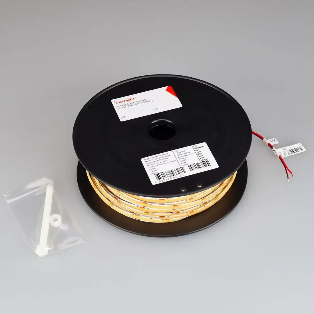 Светодиодная лента COB Arlight 10W/m 480LED/m CSP дневной белый 50М COB-X480-8mm 48V Day4000 043259 – фото товара