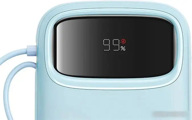 Внешний аккумулятор Baseus Qpow2 Dual-Cable Digital Display Fast Charge Power Bank 22.5W 10000mAh (голубой) – фото товара