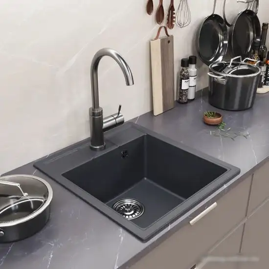 Кухонная мойка Mixline ML-GM28 552184 (антрацит) - фото товара