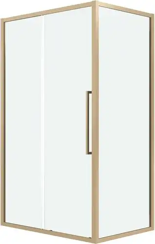 Душевой уголок Grossman Cosmo 100x100x195 120.K33.02.1010.32.00 (золото сатин/стекло прозрачное) - изображение в каталоге