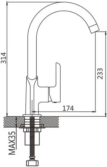 Смеситель Shevanik S6053H - фото товара