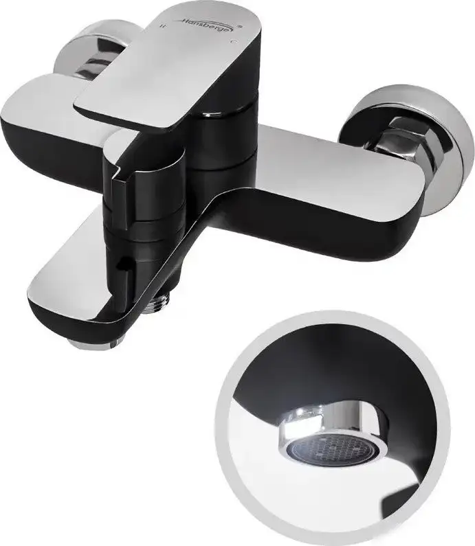 Комплект смесителей Hansberge H7099 (черный хром) - фото товара