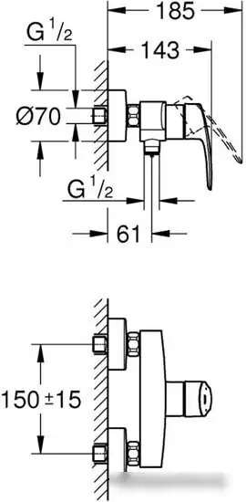 Смеситель Grohe Eurosmart 33555003 - фото товара