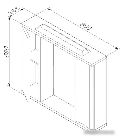 AM.PM Шкаф с зеркалом Like [M80MPR0801WG] – фото товара
