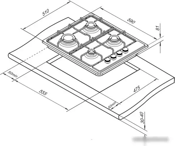 Варочная панель Darina 1T1 BGM341 12 X - фото товара