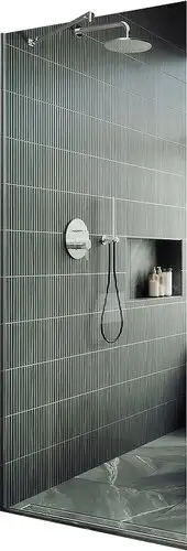 Душевая стенка MaybahGlass 195x89 MGD-689-5у (прозрачное стекло/хром матовый) - изображение в каталоге