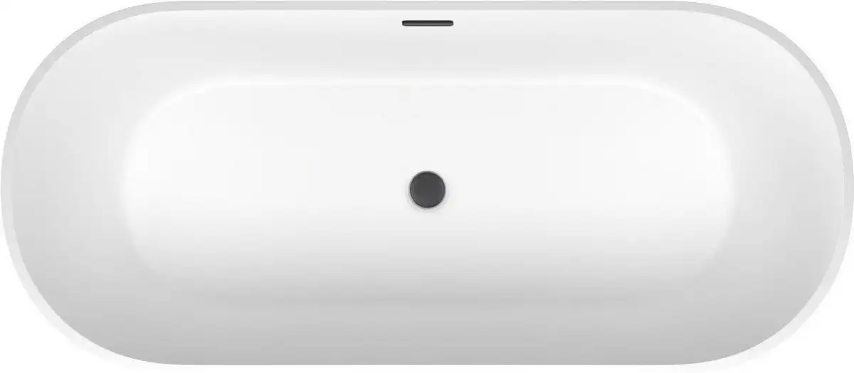 Ванна Wellsee Shell 150x73 28170203R (отдельностоящая ванна белый глянец, экран, ножки, сифон-автомат матовый черный) - фото товара