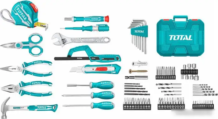 Ударная дрель-шуруповерт Total THKTHP11652 (с 1-м АКБ, кейс, набор оснастки) – фото товара