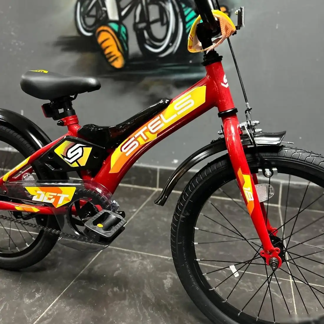 Детский велосипед Stels Jet 18 (10, красный, разобранный, в коробке) – фото товара