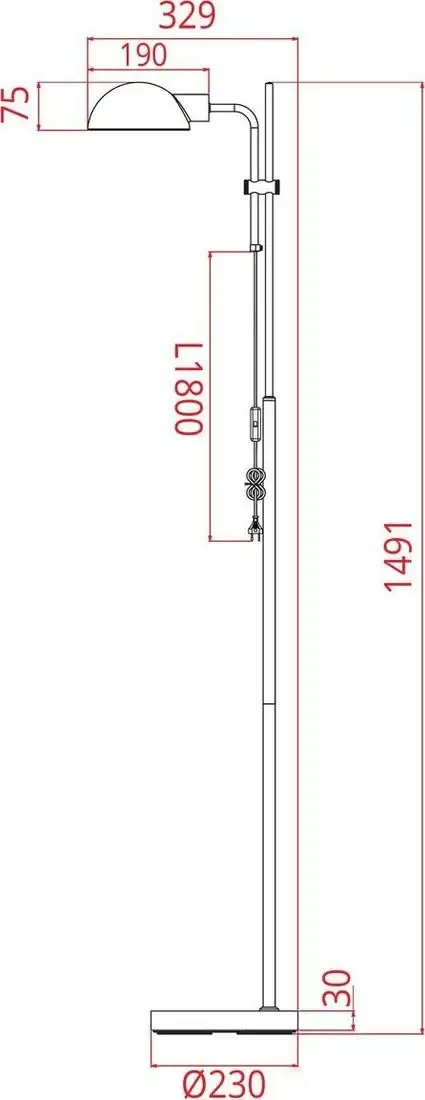 Торшер Arte Lamp Zetta A7055PN-1BK
