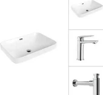 Умывальник Lauter 21441B + Sky 21CK533C с сифоном 21635CH (хром) - изображение в каталоге