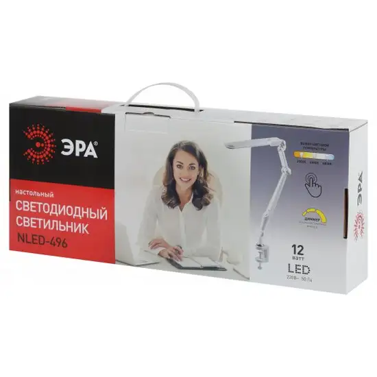 Настольная лампа ЭРА NLED-496-12W-W – фото товара