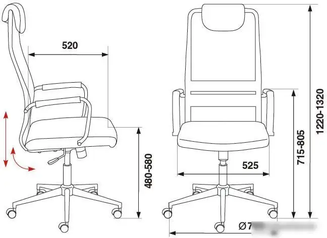 Кресло Бюрократ KB-9N/ECO/OR-12 (бежевый) – фото товара