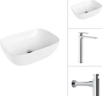 Умывальник Lauter 21493A + Reef 21CK8678C с сифоном 21635CH (хром) - изображение в каталоге