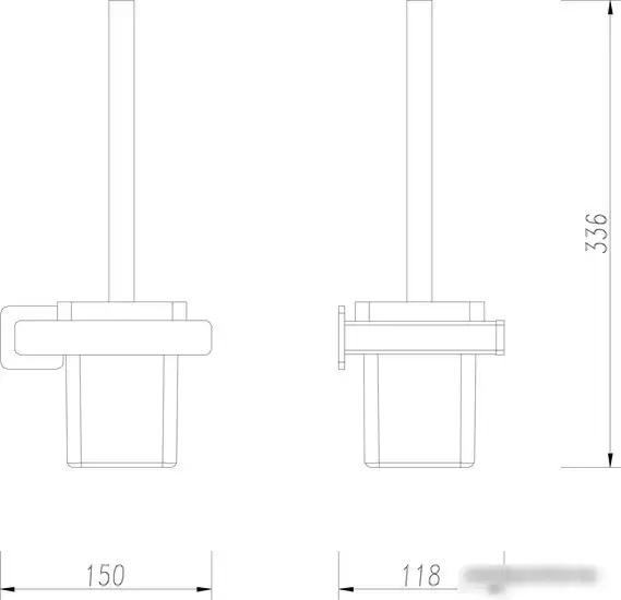Ершик для унитаза Omnires Nelson NL80620GR – фото товара