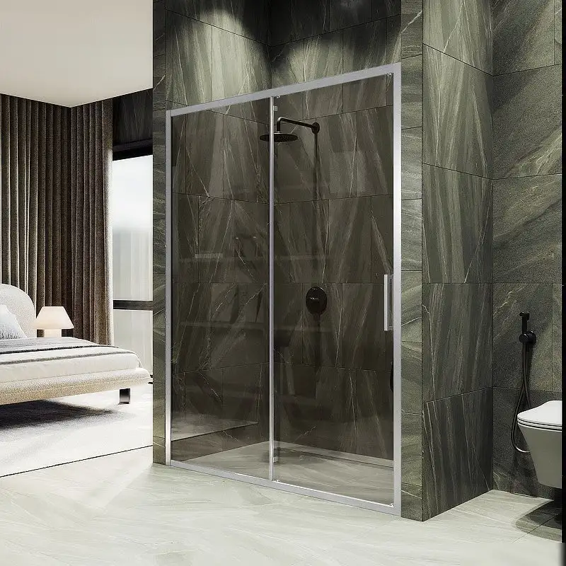 Душевая дверь MaybahGlass 195x120 MGD-1541-5 (бронза стекло/хром матовый) - фото товара