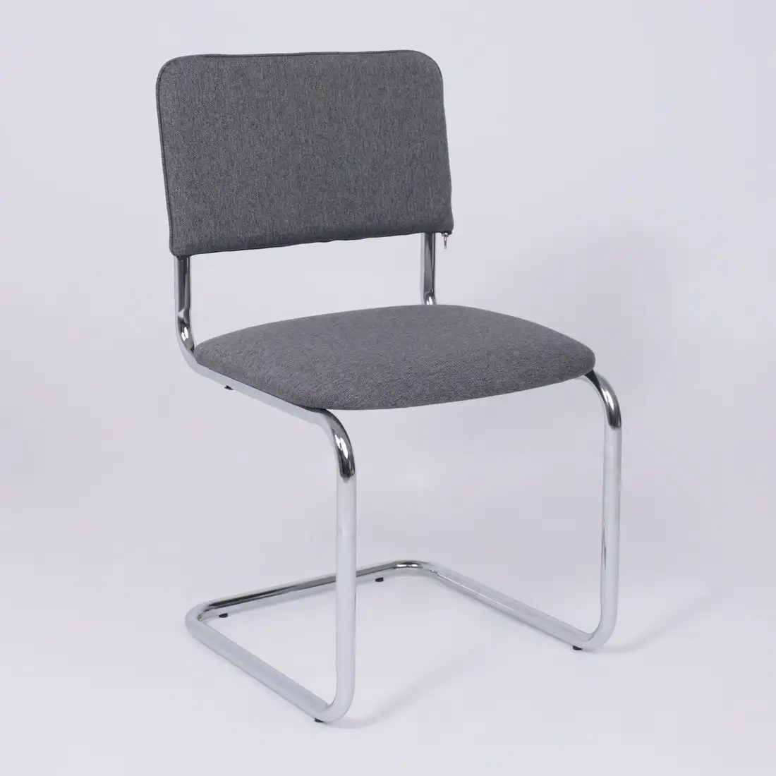 Офисный стул AksHome Славия Leto 68 (темно-серая ткань/хром) – фото товара