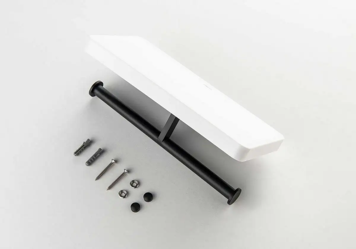 Держатель для туалетной бумаги Aquatek Европа AQ4919MB (с полкой, черный матовый) – фото товара