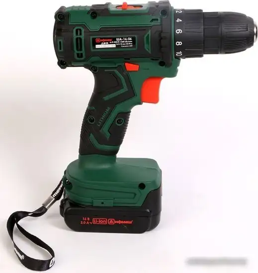 Дрель-шуруповерт Дифмаш ША-16-06 01022516 (с 2-мя АКБ, кейс) – фото товара