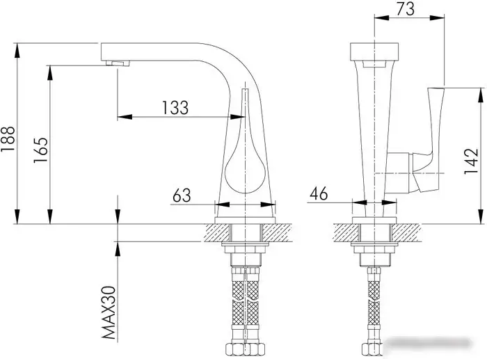 Смеситель Rossinka Silvermix RS34-12U - фото товара
