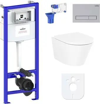 Унитаз Lavinia Boho Relfix Biore Rimless 7 в 1 87040099 (матовый пластик) - изображение в каталоге