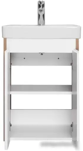 Акватон Тумба под умывальник Сканди Doors 45 1A278701SDZ90 (белый/дуб рустикальный) – фото товара