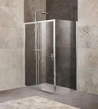 Душевой уголок BelBagno UNIQUE-AH-1-120/135-100-C-Cr (прозрачное стекло)