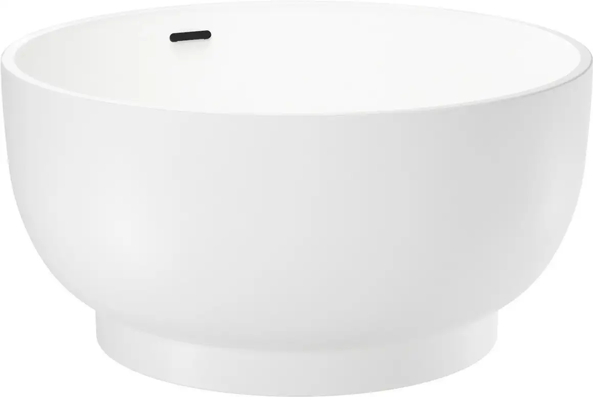 Ванна Wellsee Crepe de France 130x130 236701003 (отдельностоящая ванна белый глянец, экран, ножки, сифон-автомат матовый черный) - фото товара