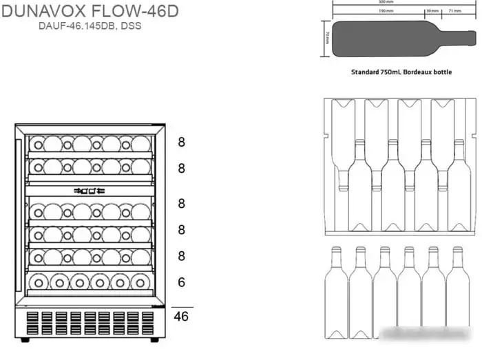 Винный шкаф Dunavox DAUF-46.145DB — фото товара