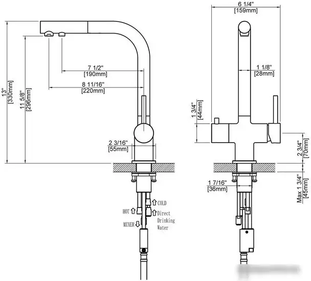 Смеситель Timo Saona 2356/03FL (черный) - фото товара