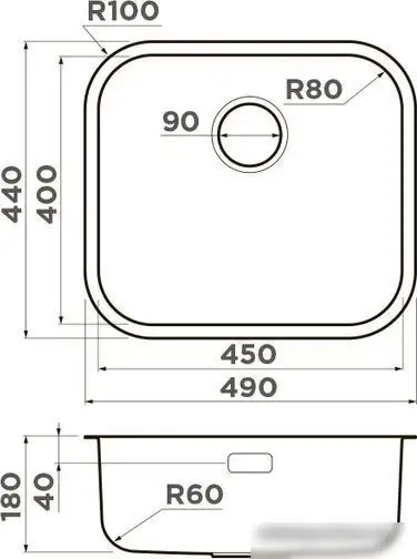 Кухонная мойка Omoikiri Omi 49-U/I LG - фото товара