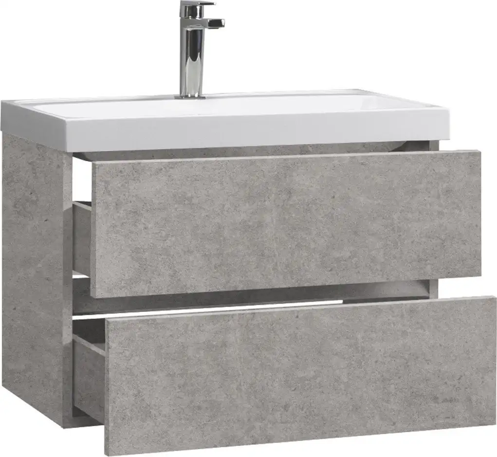 Belux Тумба под умывальник Бостон НП 70-02 (31, бетон чикаго/светло-серый) – фото товара