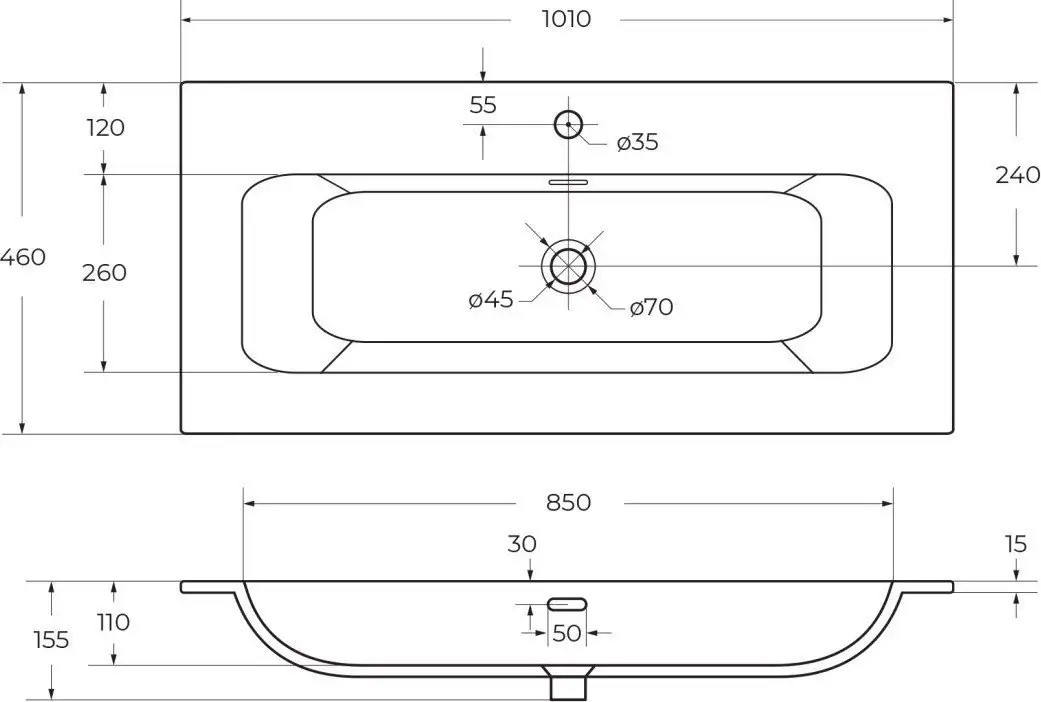 Умывальник Cezares CZR-8073-100 - фото товара