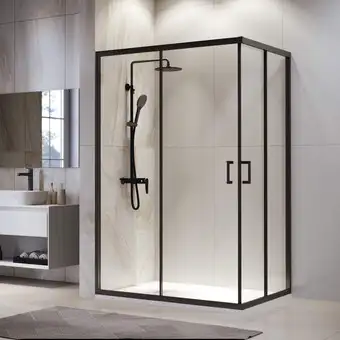 Душевой уголок RGW PA-246B 030824682-14 80x120 (черный/прозрачное стекло) - изображение в каталоге