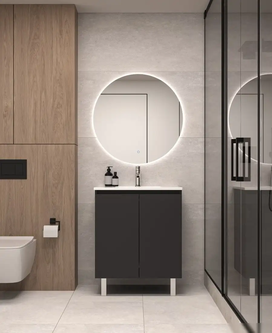 ЗОВ Тумба под умывальник Монови 70 M70LG0LGS-HPL38T (туя/антрацит) – фото товара