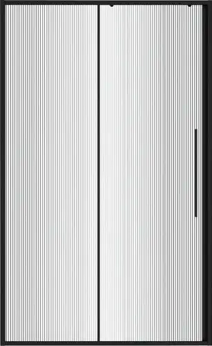 Душевая дверь Niagara Nova NG-84-L12FHB 120x195 (черный матовый/рифленое стекло) - изображение в каталоге