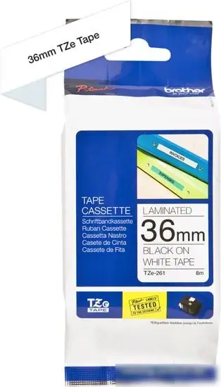 Картридж-лента для термопринтера Brother TZe-261 (36 мм,8 м) – фото товара