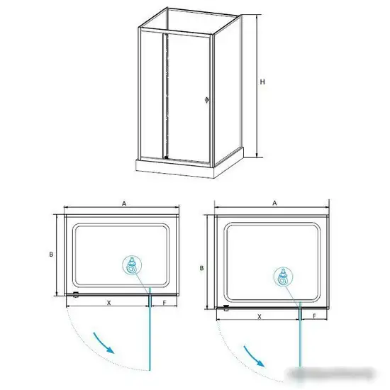 Душевая кабина RGW AN-207 411320779-95 70x90 (белый/прозрачно-матовое стекло) - фото товара