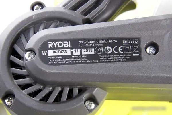 Ленточная шлифмашина Ryobi EBS800V – фото товара